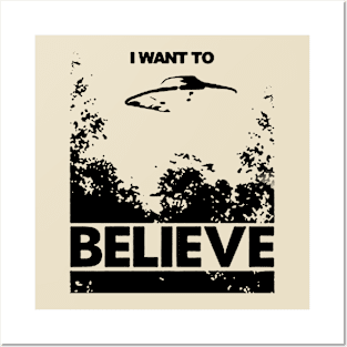 Pop art I Want To Believe X-Retro Style Posters and Art